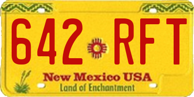 NM license plate 642RFT