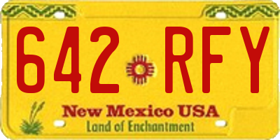 NM license plate 642RFY