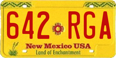 NM license plate 642RGA