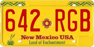 NM license plate 642RGB