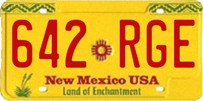 NM license plate 642RGE