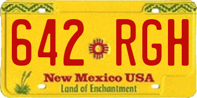 NM license plate 642RGH
