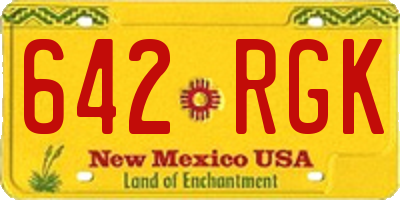 NM license plate 642RGK