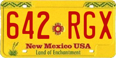 NM license plate 642RGX