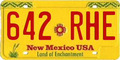 NM license plate 642RHE