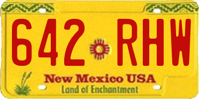 NM license plate 642RHW