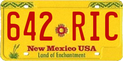NM license plate 642RIC