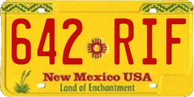 NM license plate 642RIF