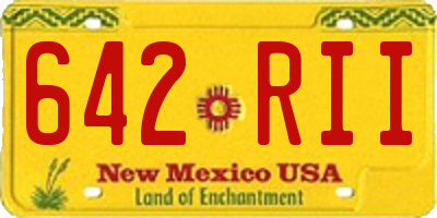 NM license plate 642RII