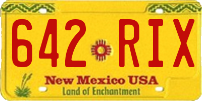 NM license plate 642RIX