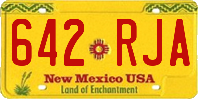 NM license plate 642RJA