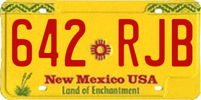 NM license plate 642RJB