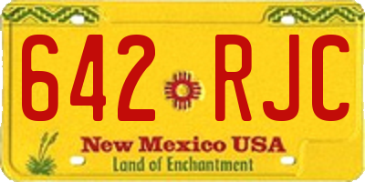 NM license plate 642RJC