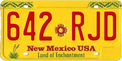 NM license plate 642RJD