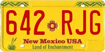 NM license plate 642RJG