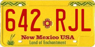 NM license plate 642RJL