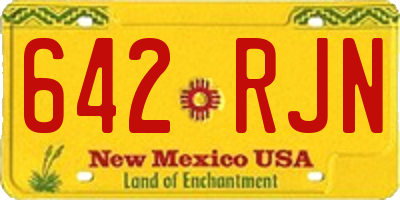 NM license plate 642RJN