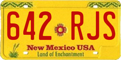 NM license plate 642RJS