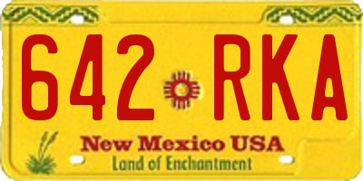 NM license plate 642RKA