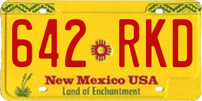 NM license plate 642RKD