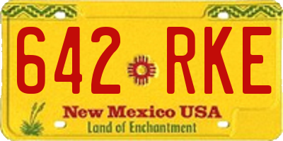 NM license plate 642RKE
