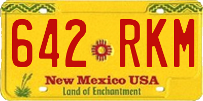 NM license plate 642RKM