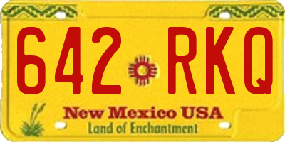 NM license plate 642RKQ