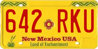 NM license plate 642RKU