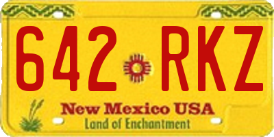 NM license plate 642RKZ