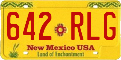 NM license plate 642RLG