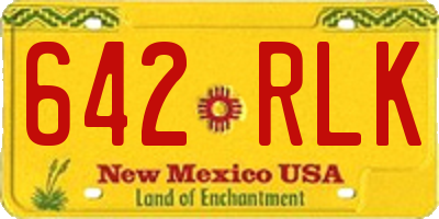 NM license plate 642RLK