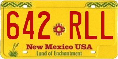 NM license plate 642RLL