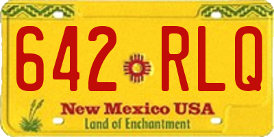 NM license plate 642RLQ