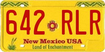 NM license plate 642RLR