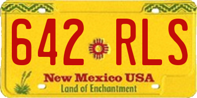 NM license plate 642RLS