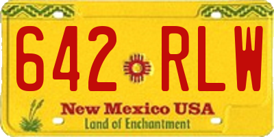 NM license plate 642RLW