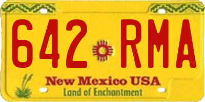 NM license plate 642RMA