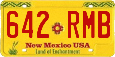NM license plate 642RMB
