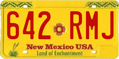 NM license plate 642RMJ