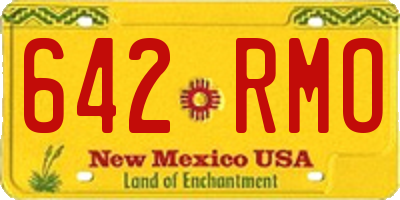 NM license plate 642RMO