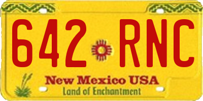 NM license plate 642RNC