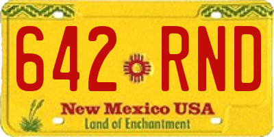 NM license plate 642RND