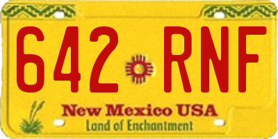 NM license plate 642RNF