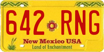 NM license plate 642RNG