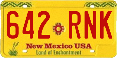 NM license plate 642RNK