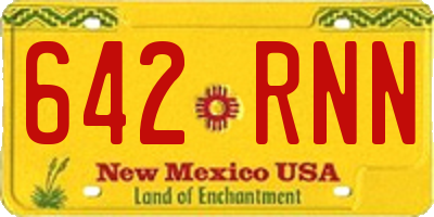 NM license plate 642RNN