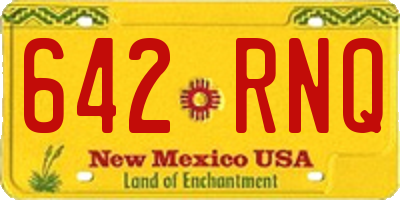 NM license plate 642RNQ