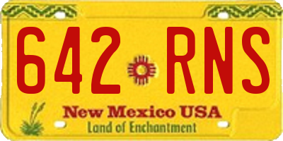 NM license plate 642RNS