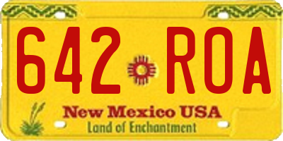 NM license plate 642ROA