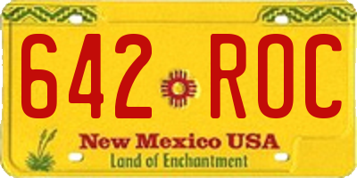 NM license plate 642ROC